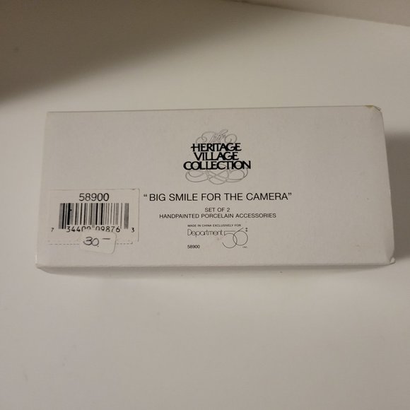 Vintage Department 56 Big Smile for the Camera Set of 2 Figurines NOS - Picture 6 of 6